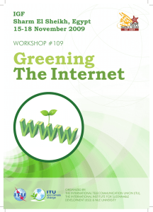 Greening  The Internet IGF