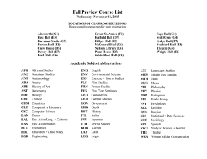 Fall Preview Course List