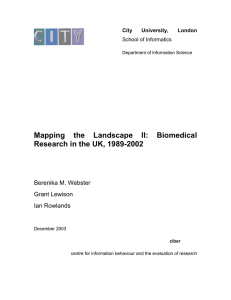Mapping the Landscape II: Biomedical Research in the UK, 1989-2002