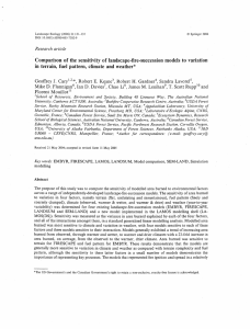 Comparison of  the  sensitivity of landscape-fire-succession models to ... in  terrain,  fuel pattern, climate and weather*