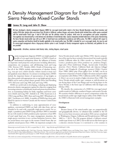 A Density Management Diagram for Even-Aged Sierra Nevada Mixed-Conifer Stands