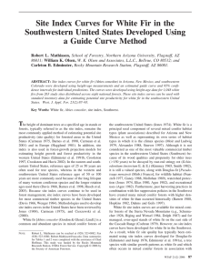 Site Index Curves for White Fir in the Robert L. Mathiasen,