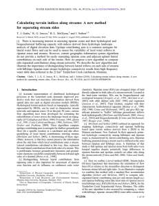 Calculating terrain indices along streams: A new method