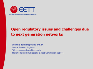Open regulatory issues and challenges due to next generation networks