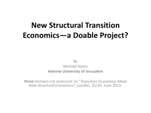 New Structural Transition Economics—a Doable Project? By Michael Keren