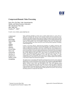 Compressed-Domain Video Processing