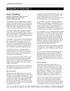 Virus Throttling 8 • VIRUS BULLETIN MARCH 2003