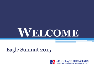 W  ELCOME Eagle Summit 2015