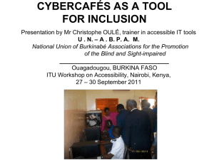 CYBERCAFÉS AS A TOOL FOR INCLUSION