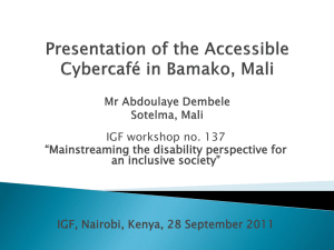 IGF workshop no. 137 “Mainstreaming the disability perspective for an inclusive society”