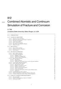 8.12 Combined Atomistic and Continuum Simulation of Fracture and Corrosion H. TAN