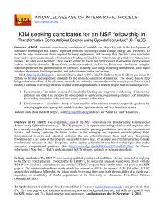 KIM seeking candidates for an NSF fellowship in