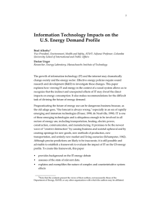 Information Technology Impacts on the U.S. Energy Demand Profile