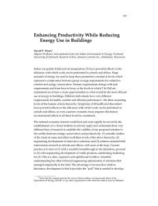 Enhancing Productivity While Reducing Energy Use in Buildings
