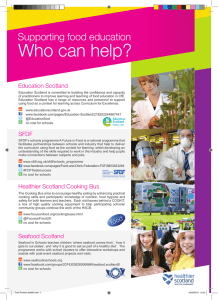 Who can help? Supporting food education Education Scotland