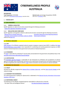 CYBERWELLNESS PROFILE AUSTRALIA