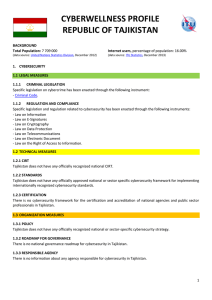 CYBERWELLNESS PROFILE REPUBLIC OF TAJIKISTAN