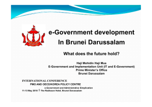 e-Government development In Brunei Darussalam What does the future hold?