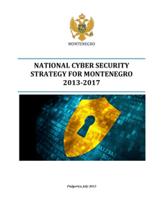 NATIONAL CYBER SECURITY STRATEGY FOR MONTENEGRO 2013-2017