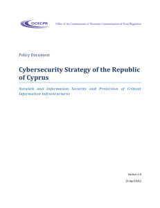 Cybersecurity Strategy of the Republic of Cyprus Policy Document