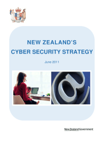 NEW ZEALAND’S CYBER SECURITY STRATEGY June 2011