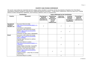 COUNTRY CASE STUDIES COMPENDIUM