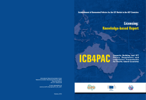 ICB4PAC Licensing: Knowledge-based Report