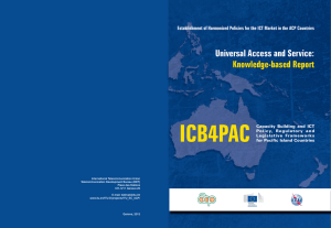 ICB4PAC Universal Access and Service: Knowledge-based Report