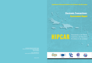 HIPCAR  Electronic Transactions: Assessment Report