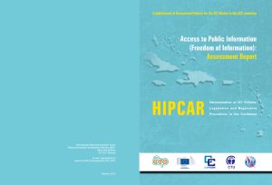 HIPCAR  Access to Public Information (Freedom of Information):