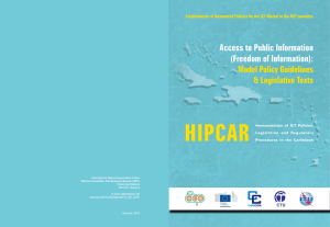 HIPCAR  Access to Public Information (Freedom of Information):