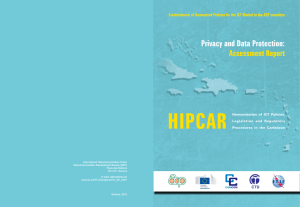 HIPCAR  Privacy and Data Protection: Assessment Report