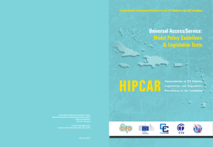 HIPCAR  Universal Access/Service: Model Policy Guidelines