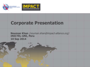 Corporate Presentation () Nouman Khan INICTEL-UNI, Peru