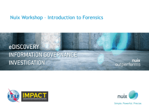 Nuix Workshop – Introduction to Forensics