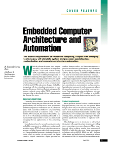 Embedded Computer Architecture and Automation