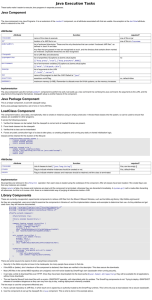 Java Execution Tasks Java Component