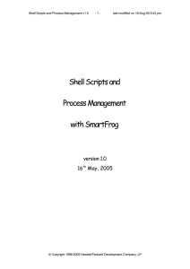 Shell Scripts and Process Management with SmartFrog version 1.0