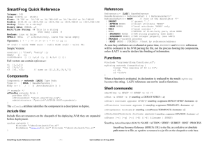 SmartFrog Quick Reference References