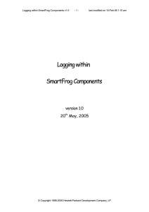 Logging within SmartFrog Components version 1.0 20