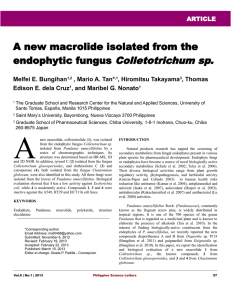 Colletotrichum sp. A new macrolide isolated from the endophytic fungus