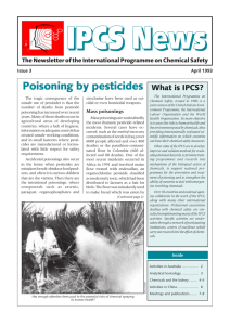 Poisoning by pesticides What is IPCS? Issue 3