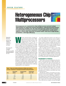 Heterogeneous Chip Multiprocessors