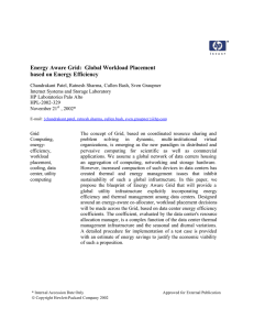 Energy Aware Grid:  Global Workload Placement based on Energy Efficiency