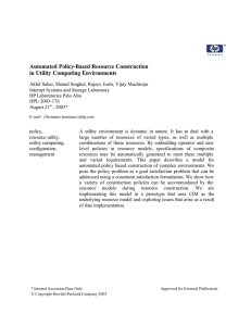 Automated Policy-Based Resource Construction in Utility Computing Environments