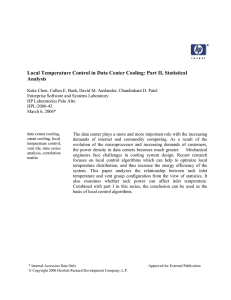 Local Temperature Control in Data Center Cooling: Part II, Statistical Analysis