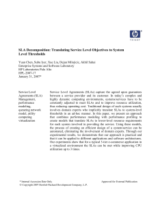 SLA Decomposition: Translating Service Level Objectives to System Level Thresholds