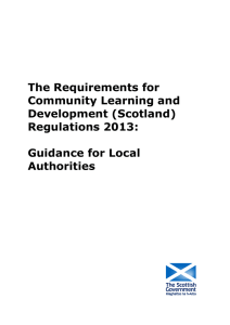 The Requirements for Community Learning and Development (Scotland)