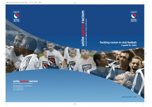 Tackling racism in club football A guide for clubs e enc