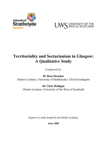Territoriality and Sectarianism in Glasgow: A Qualitative Study